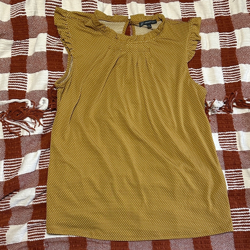 Adrianna Papell Mustard Yellow Blouse